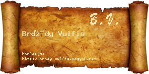Bródy Vulfia névjegykártya